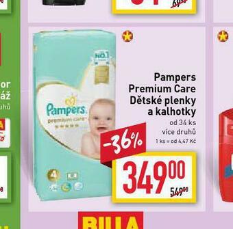 Billa Pampers dětské plenky nabídka