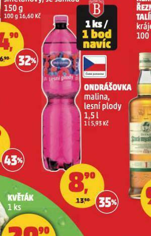 Penny Market Ondrášovka malina, lesní plody nabídka