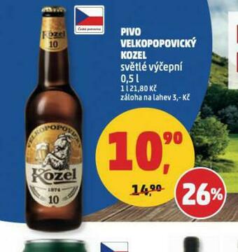Penny Market Pivo velkopopovický kozel 10 nabídka