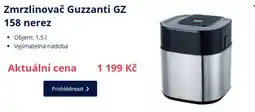 Datart Zmrzlinovač Guzzanti GZ 158 nerez nabídka