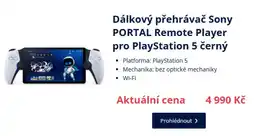 Datart Dálkový přehrávač Sony PORTAL Remote Player pro PlayStation 5 černý nabídka