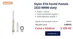 Datart Styler ETA Fenité Pastels 2323 90000 zlatý nabídka