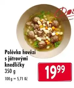Qanto Polévka hovězí s játrovými knedlíčky nabídka