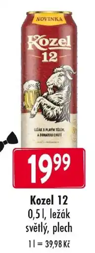 Qanto Kozel 12, ležák světlý, plech nabídka