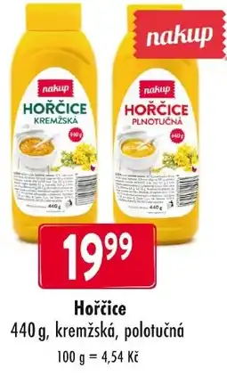 Qanto Hořčice, kremžská, polotučná nabídka