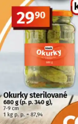 COOP TIP Okurky sterilované nabídka