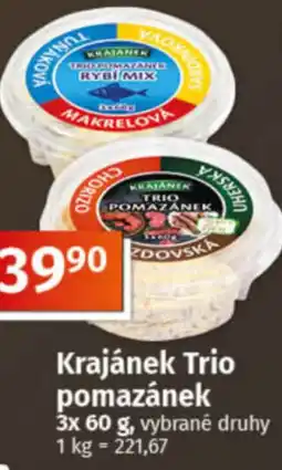 COOP TIP Krajánek Trio pomazánek nabídka