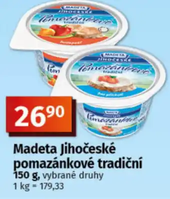 COOP TIP Madeta Jihočeské pomazánkové tradiční nabídka