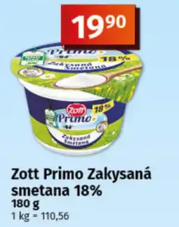 COOP TIP Zott Primo Zakysaná smetana 18% nabídka