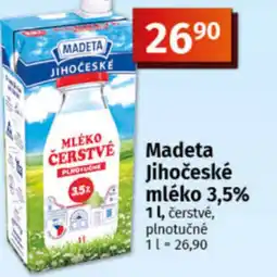 COOP TIP Madeta Jihočeské mléko 3,5% nabídka