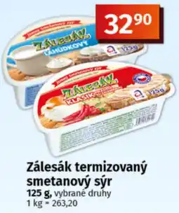 COOP TIP Zálesák termizovaný smetanový sýr nabídka