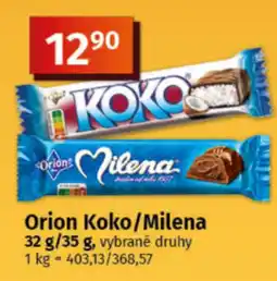 COOP TIP Orion Koko/Milena nabídka