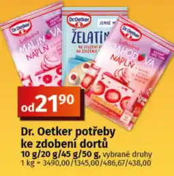 COOP TIP Dr. Oetker potřeby ke zdobení dortů nabídka