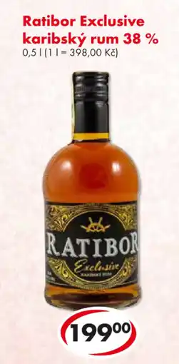 CBA Ratibor Exclusive karibský rum 38% nabídka