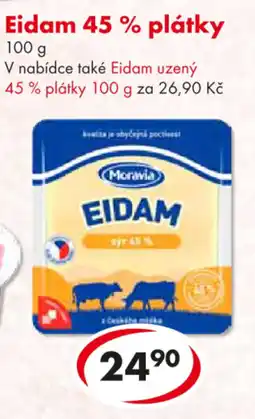 CBA Eidam 45 % plátky nabídka