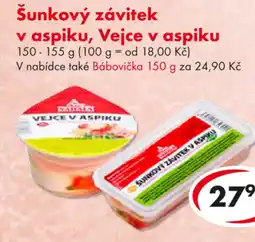 CBA Šunkový závitek v aspiku, Vejce v aspiku nabídka