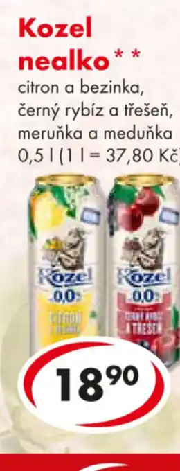 CBA Kozel nealko nabídka