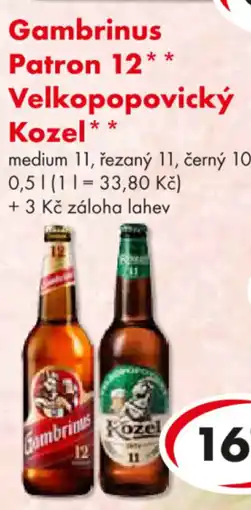 CBA Gambrinus Patron 12* Velkopopovický Kozel nabídka