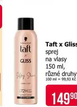 Teta Taft x Gliss sprej na vlasy nabídka
