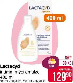 Teta Lactacyd Intimní mycí emulze femina nabídka