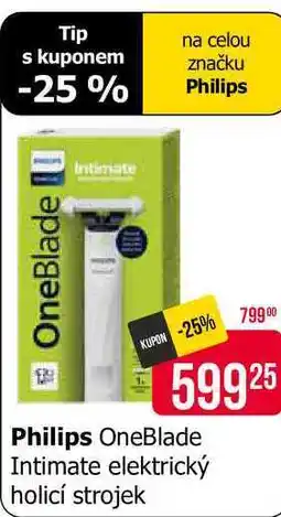 Teta Philips OneBlade Intimate elektrický holicí strojek nabídka