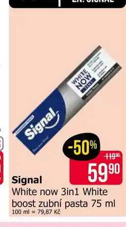 Teta Signal White now 3in1 White boost zubní pasta nabídka