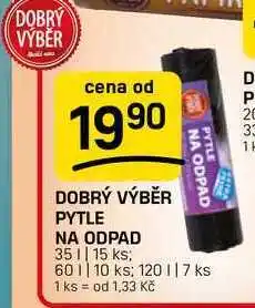 Flop DOBRÝ VÝBĚR PYTLE NA ODPAD 35l, 15 ks nabídka