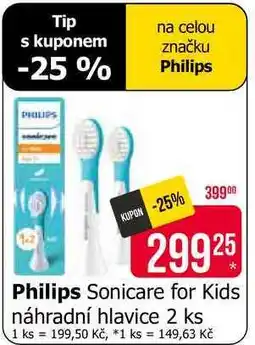 Teta Philips Sonicare for Kids náhradní hlavice 2 ks nabídka