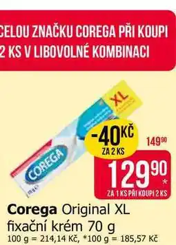 Teta Corega Original XL fixační krém nabídka