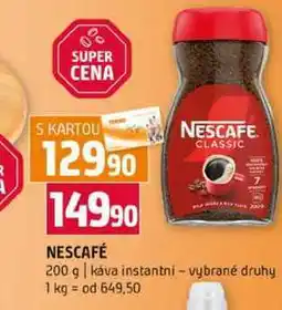 Terno NESCAFE CLASSIC 200 g káva instantní vybrané druhy nabídka