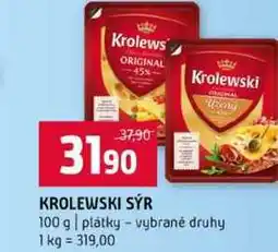 Terno KROLEWSKI SÝR 100 g plátky vybrané druhy nabídka