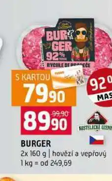 Terno BURGER 2x 160 g hovězí a vepřový nabídka