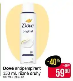 Teta Dove antiperspirant nabídka