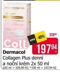 Teta Dermacol Collagen plus denní a noční krém 2x 50 ml nabídka