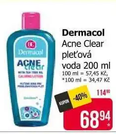 Teta Dermacol Acne Clear pleťová voda 200 ml nabídka
