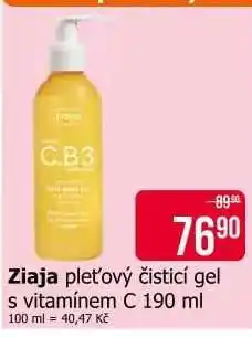 Teta Ziaja pleťový čisticí gel s vitamínem C 190 ml nabídka
