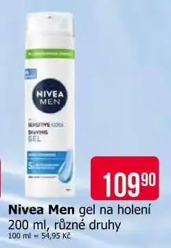 Teta Nivea Men gel na holení nabídka