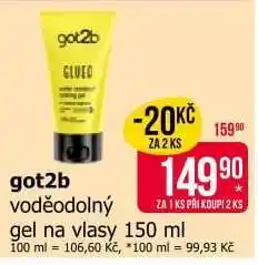 Teta got2b voděodolný gel na vlasy 150 ml nabídka