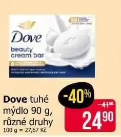 Teta Dove tuhé mýdlo 90 g, různé druhy nabídka