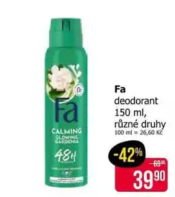 Teta Fa deodorant nabídka