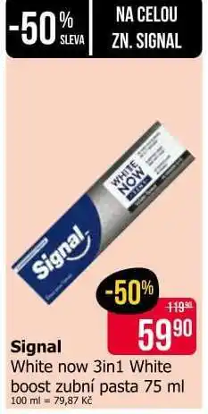 Teta Signal White now 3in1 White boost zubní pasta 75 ml nabídka