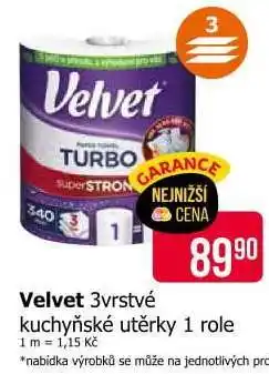 Teta Velvet 3vrstvé kuchyňské utěrky 1 role nabídka