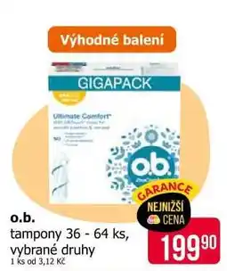 Teta o.b. Tampony nabídka