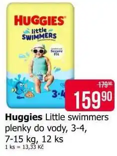 Teta Huggies Little swimmers plenky do vody, 3-4, 7-15 kg, 12 ks nabídka
