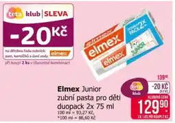 Teta Elmex Junior zubní pasta pro děti duopack 2x 75 ml nabídka