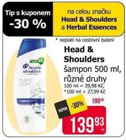 Teta Head & Shoulders šampon 500 ml nabídka