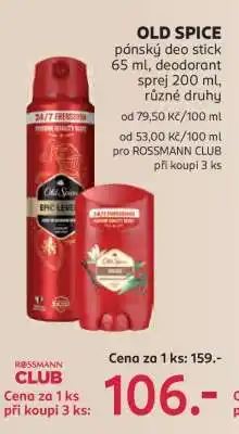 Rossmann Old Spice nabídka