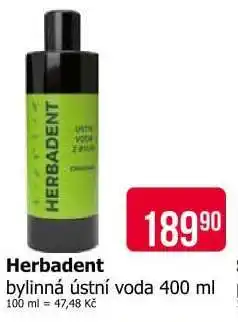 Teta Herbadent bylinná ústní voda 400 ml nabídka