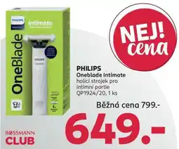 Rossmann PHILIPS Oneblade Intimate nabídka