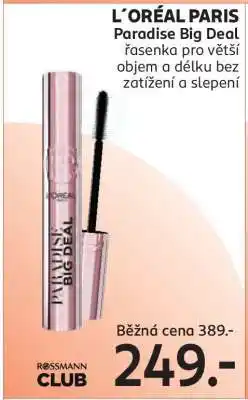 Rossmann L'Oréal Paris Paradise Big Deal nabídka